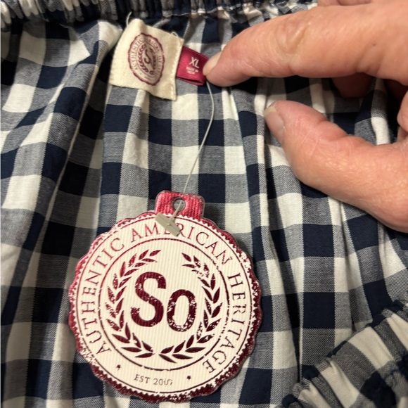 SO 100% Cotton Blue and White Off-the-Shoulder Sundress
Size XLarge - Picture 3 of 6